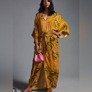 Anthropologie Bel Kazan Floral Kaftan / Caftan